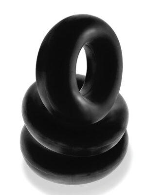 Oxballs Fat Willy 3 Pack Jumbo Cock Rings - Black
