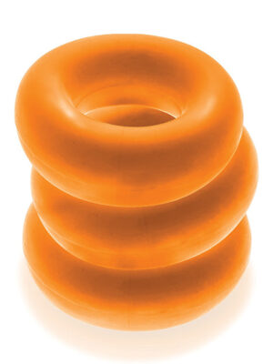 Oxballs Fat Willy 3 Pack Jumbo Cock Rings - Orange