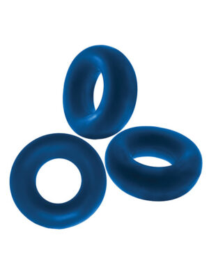 Oxballs Fat Willy 3 Pack Jumbo Cock Rings - Space Blue