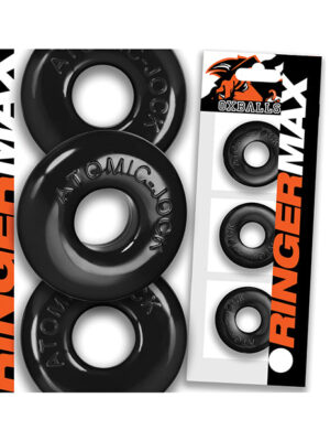 Oxballs Ringer Max 3 Pack Cockrings - Black