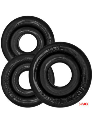 Oxballs Rimringz Multi Size 3 Pack of Cock Rings - Black