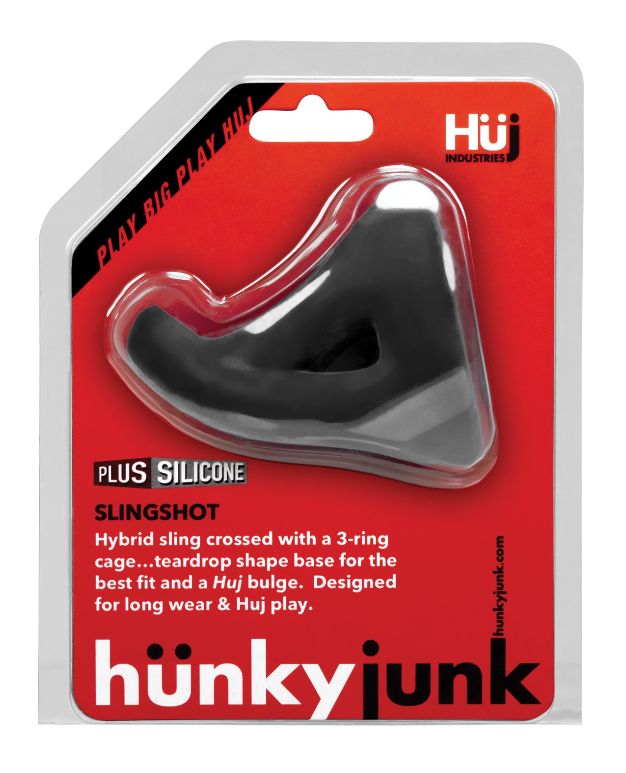 Hunky Junk Slingshot 3 Ring Teardrop - Tar - Image 2