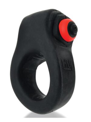 Hunky Junk Revring Cock Ring w/Vibe - Tar w/Red Vibe