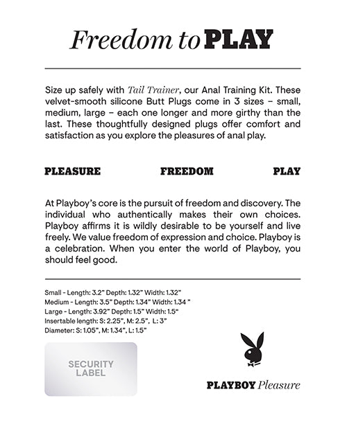 Playboy Pleasure Tail Trainer Anal Training Kit - Navy - Image 2