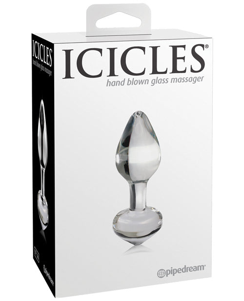 Icicles No. 44 Hand Blown Glass Butt Plug – Clear
