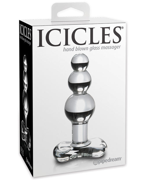 Icicles No. 47 Hand Blown Glass Butt Plug – Clear
