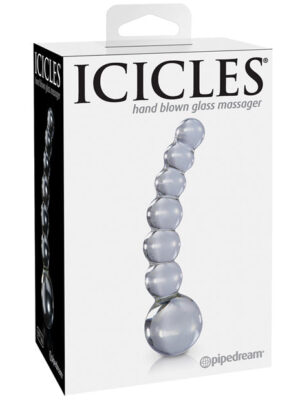Icicles No. 66 Hand Blown Glass G Spot Dong - Clear