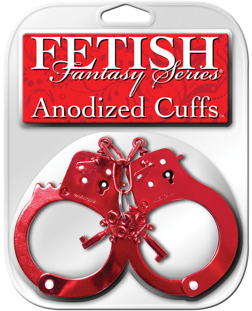 Fetish Fantasy Series Anodized Cuffs - Red - Image 3