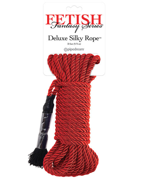 Fetish Fantasy Series Deluxe Silk Rope - Red - Image 4
