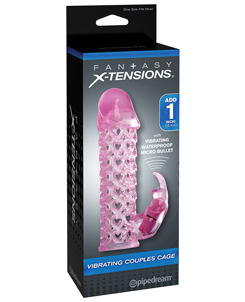 Fantasy X-tensions Vibrating Couples Cage – Pink