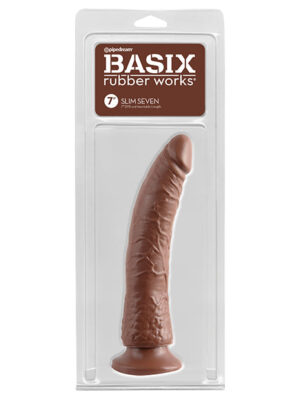 Basix Rubber Works 7" Slim Dong - Brown