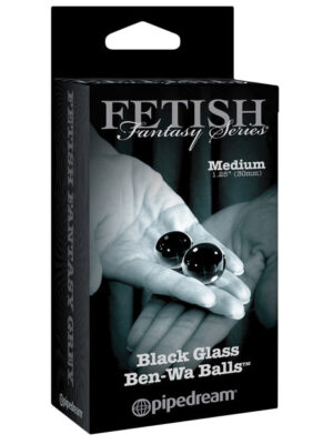 Fetish Fantasy Limited Edition Black Glass Ben-Wa Balls - Medium