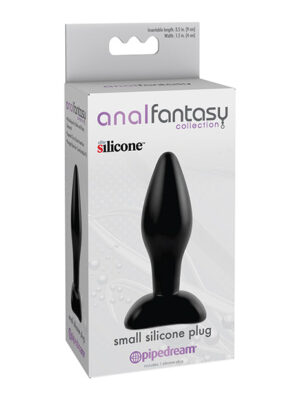 Anal Fantasy Collection Small Silicone Plug - Black