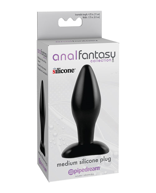 Anal Fantasy Collection Medium Silicone Plug – Black