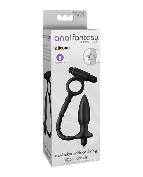Anal Fantasy Collection Ass Kicker w/Cockring – Black