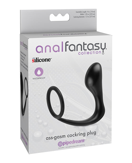 Anal Fantasy Collection Ass Gasm Cockring Plug – Black