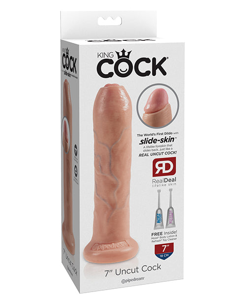 King Cock 7″ Uncut Dildo – Flesh