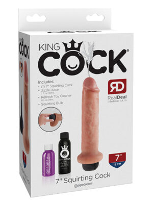 King Cock 7" Squirting Cock - Flesh