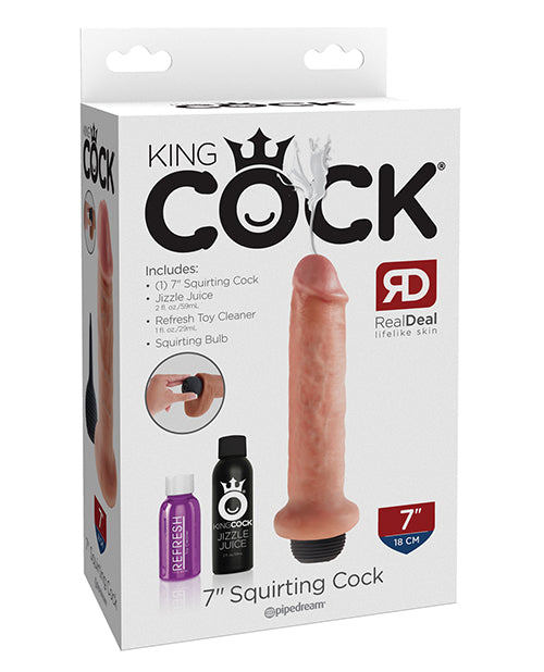 King Cock 7″ Squirting Cock – Flesh