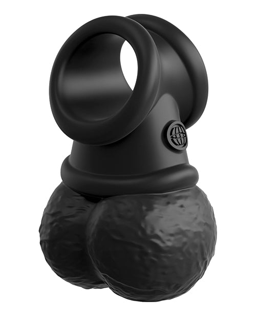 King Cock Elite The Crown Jewels Vibrating Swinging Balls - Black - Image 3