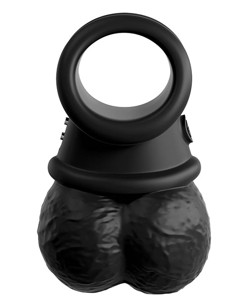 King Cock Elite The Crown Jewels Vibrating Swinging Balls - Black - Image 9