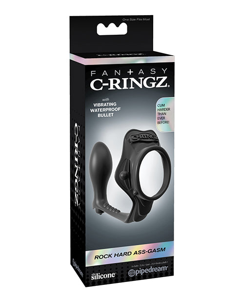 Fantasy C-Ringz Rock Hard Ass-Gasm Vibrating Ring – Black
