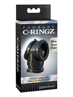 Fantasy C-Ringz Cock Pipe w/Ball Stretcher - Black