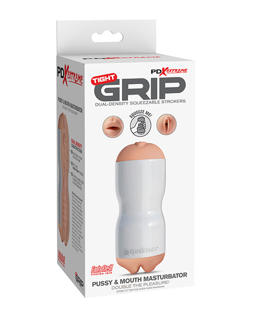 Pipedream Extreme Toyz Tight Grip Dual Density Squeezable Strokers – Pussy & Mouth