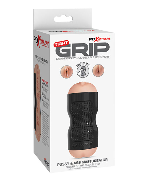Pipedream Extreme Toyz Tight Grip Dual Density Squeezable Strokers – Pussy & Ass