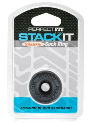 Perfect Fit Stackit Cock Ring - Black