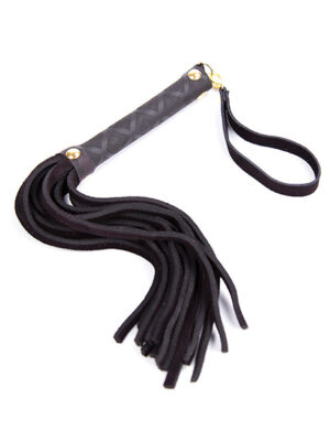 Plesur Mini Leather Flogger - Black