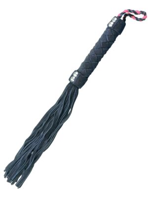 Plesur 15" Leather Flogger - Black
