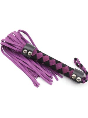 Plesur 15" Leather Flogger - Purple