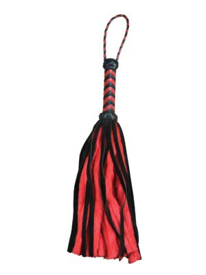 Plesur 17" Suede & Fluffy Faux Fur Tails - Black/Red