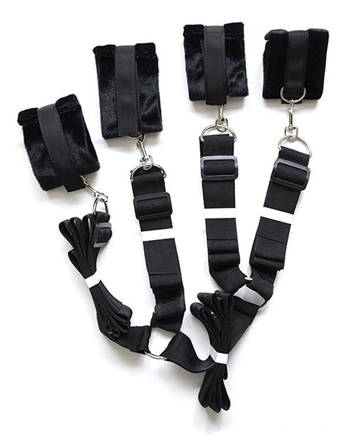 Plesur Fuzzy Bedroom Bondage Kit – Black