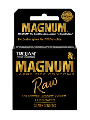 Trojan Magnum Raw Condoms - Pack of 3