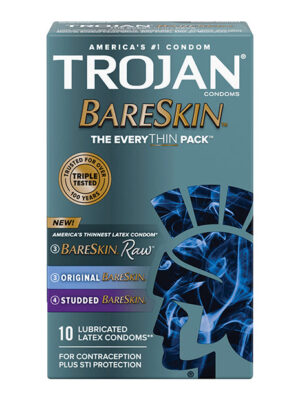Trojan BareSkin EveryTHIN Condoms - Variety Pack of 10