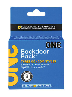 One Backdoor Pack Custom Fit Condoms - Pack of 3