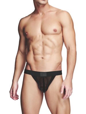 Prowler RED Fishnet Ass-less Jock - Black XL
