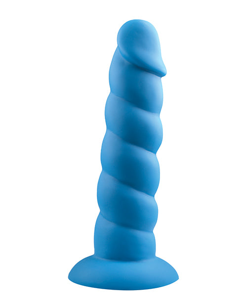 Rock Candy Suga Daddy 7″ Silicone Dildo – Blue