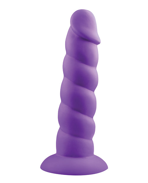 Rock Candy Suga Daddy 7″ Silicone Dildo – Purple