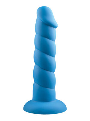Rock Candy Suga Daddy 8" Silicone Dildo - Blue