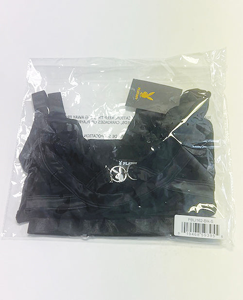 Playboy Bunny Charm Mesh Bralette w/Thong 2 pc Set - Black MD - Image 6
