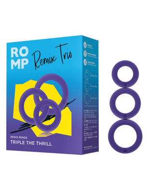 ROMP Remix Trio Penis Ring Set of 3 - Purple