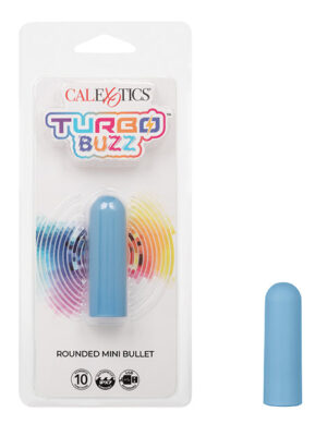 Turbo Buzz Rounded Mini Bullet Stimulator - Blue