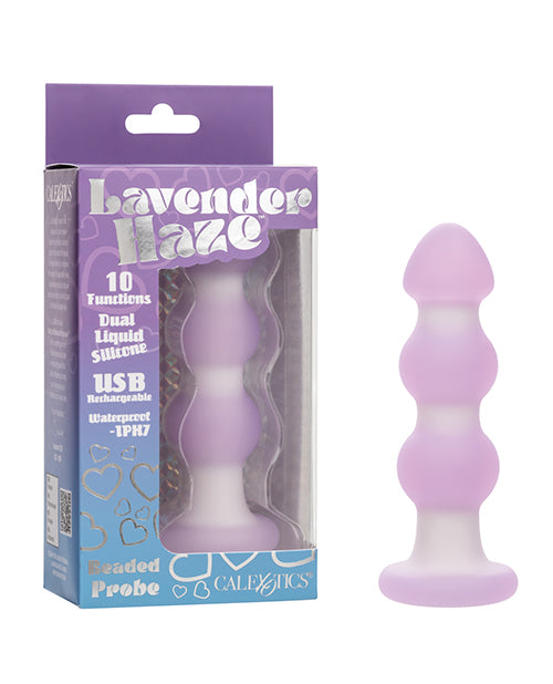 Lavender Haze Beaded Anal Probe – Lavender/White