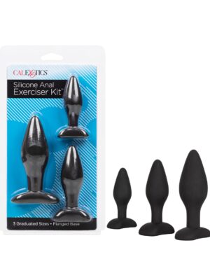 Silicone Anal Exerciser Kit - Black