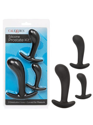 Silicone Anal Training Prostate Kit - Black