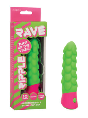 Rave Ripple Vibrator - Green/Pink