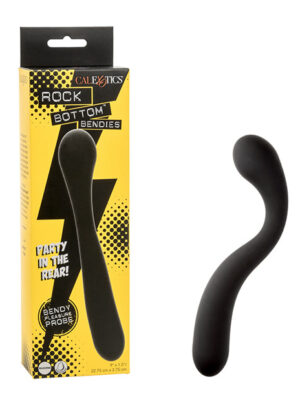 Rock Bottom Bendies Bendy Pleasure Dual Ended Anal Probe - Black